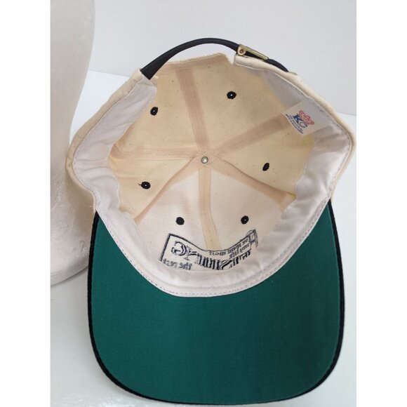 Fishing Embroidered Saying Men Beige Black Adj Strap Back Cap Hat KC Caps - Picture 7 of 8